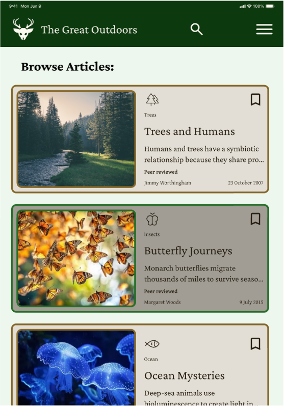 image of my tablet interface